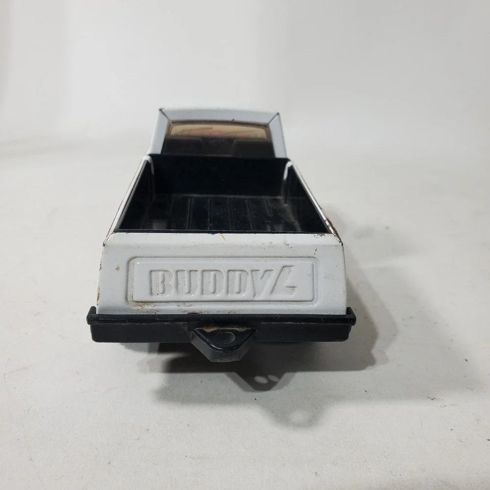 Buddy L Pickup Truck Kids OS White Good Vintage Rebel Pressed Steel Die Cast